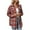 Brick Red, variant on Womens and Girls Long Sleeve Flannel Shirt Casual Button Down Plaid Shirts (Red, XXL)