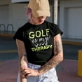 thumbnail image 2 of Golf Is My Therapy Quote with Balls, Golf Player, Golfing or Golfer Themed Merch Gift, Military Green T-Shirt, Medium, 2 of 5
