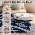 thumbnail image 6 of Design&I 8'x10' Washable Area Rug Knot With Anchor Emblem And Striped Border Nautical Maritime Refined Structured for King Size Bedroom, Under Bed, Sleek Flatweave Pet Friendly, 6 of 7
