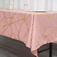 thumbnail image 2 of Efavormart 60"x102" Dusty Rose Rectangle Polyester Tablecloth With Gold Foil Geometric Pattern, 2 of 11