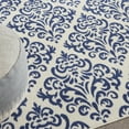 thumbnail image 6 of Nourison Grafix Damask White/Blue 7' x 10' Area Rug, (7x10), 6 of 8