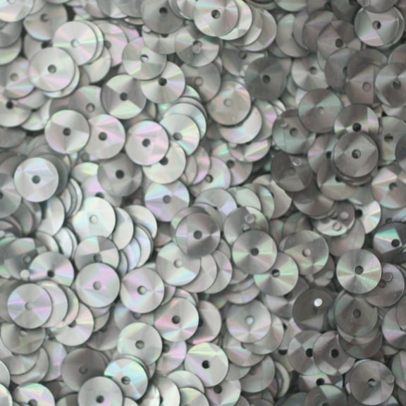 Silver Sequins 6mm Prism Multi Reflective Metallic Made in USA