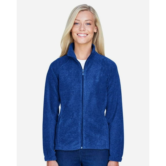Harriton M990W Women's Full-Zip Fleece-True Royal-XS