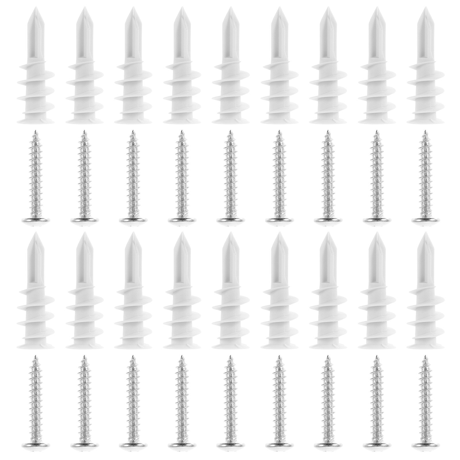 50 Sets Drywall Self Drilling Anchors Self Tapping Screws Gypsum Boards