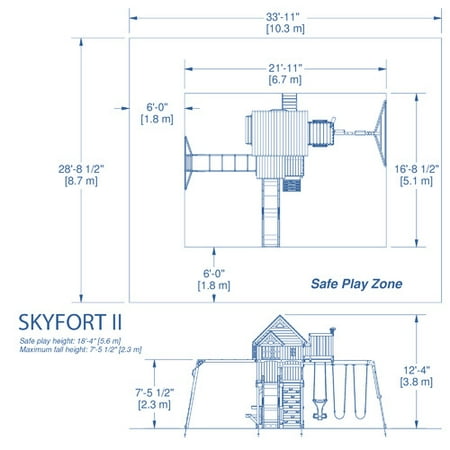 Backyard Discovery Skyfort Ii All Cedar Swing Set