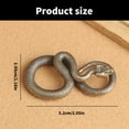 thumbnail image 6 of tegongse Brass Snake Figurine Keychain Pendant Charm Antique Animal Statue for Home Office Desktop Decoration and Bag Accessories, 6 of 10