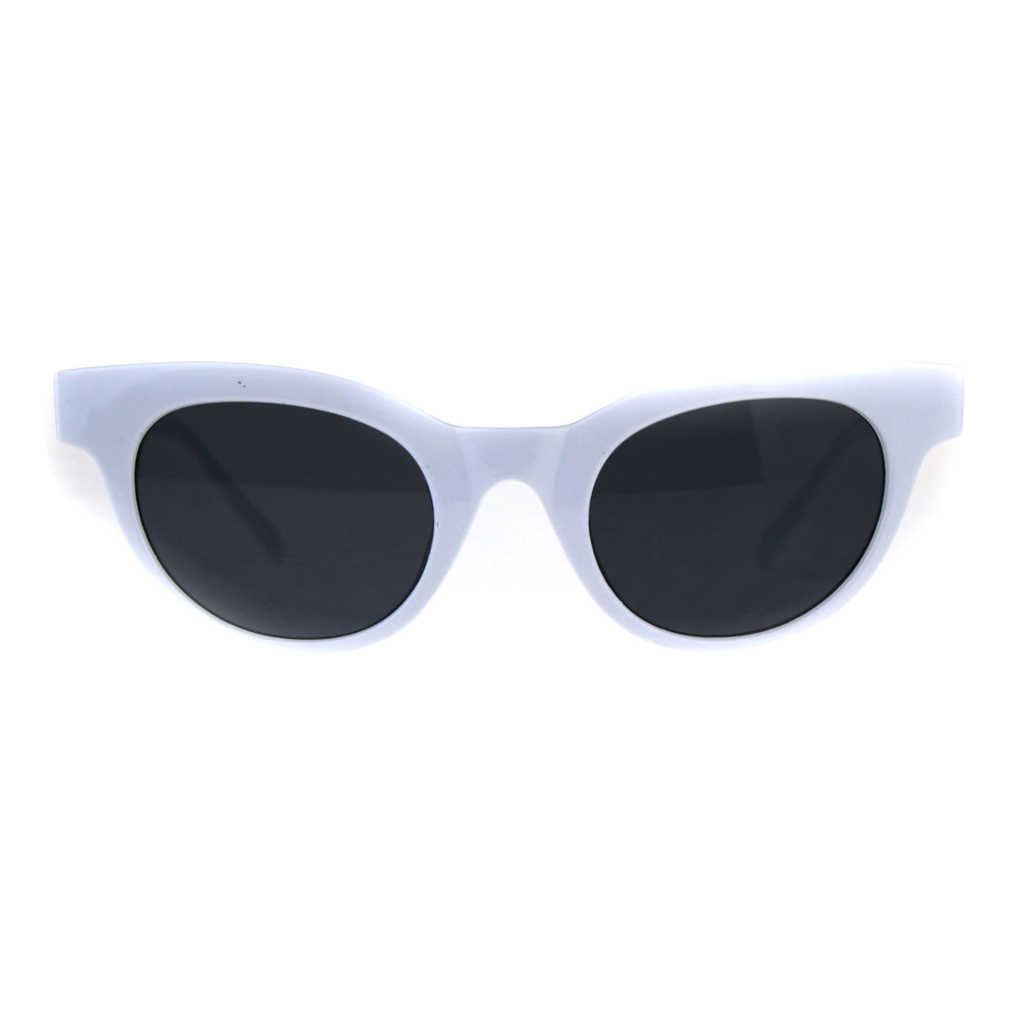 Womens Boyfriend Style Round Horn Rim Retro Plastic Sunglasses 