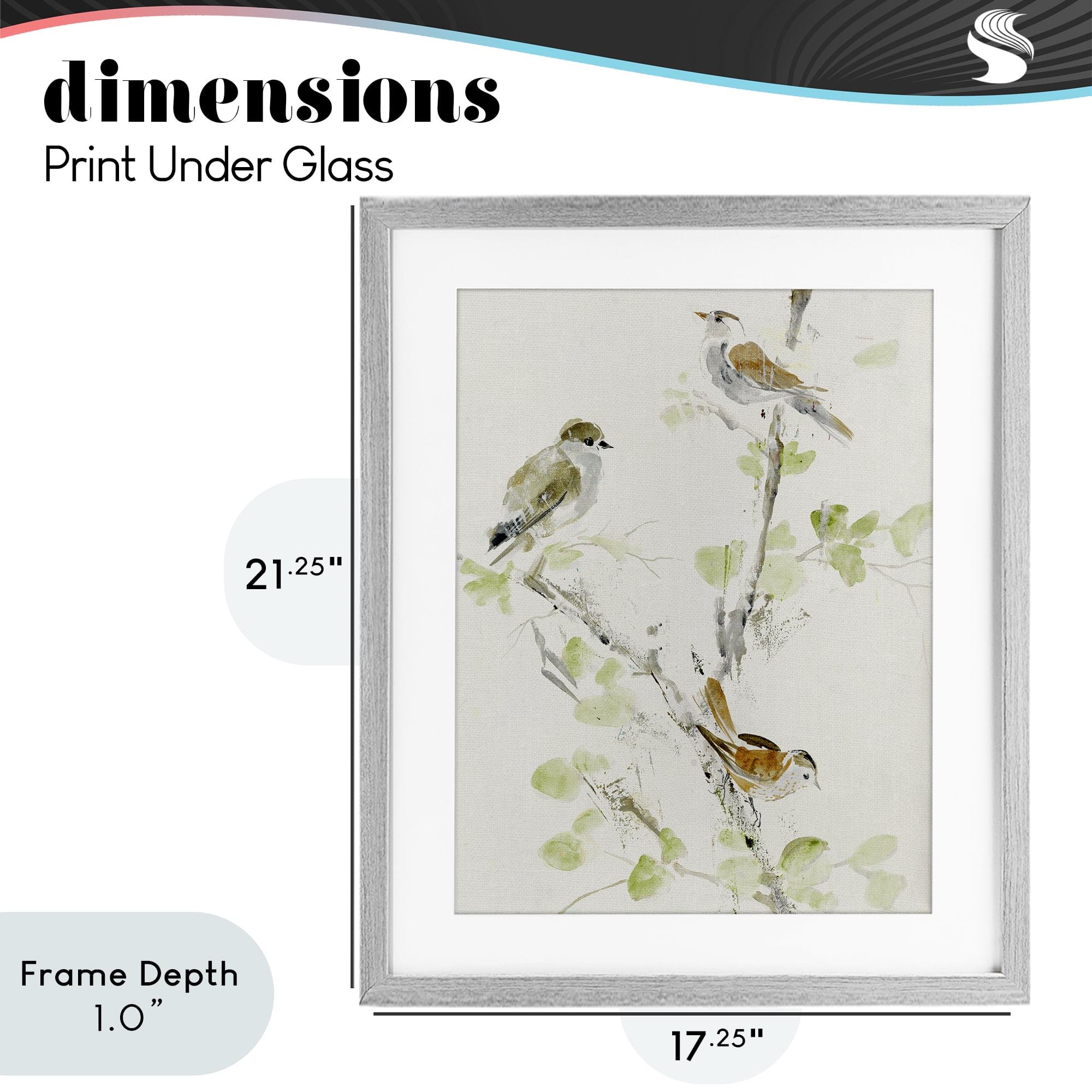Stupell Industries Delicate Feathers Abstraction Gray Framed Print Under Glass, design by Lorenzo Collective