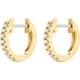 thumbnail image 3 of Pendientes de aro bañados en oro con óxido de circonio y diamantes JAMW Sencillez, 3 of 5