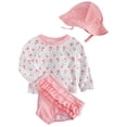 thumbnail image 3 of First Impressions Girls Baby  Flamingo Hat, Rash Guard, Pink, Size 6-9 Months, 3 of 3