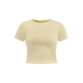 thumbnail image 4 of No Boundaries Cropped Crew Cotton Tee, Women's, 4 of 4