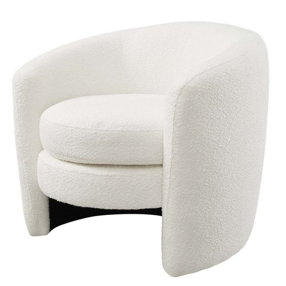 Armchair Accent Chair, White, Fabric, Living Kitchen Cafe Bistro Hospitality Restaurant, Modern Contemporary HB36624