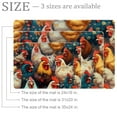 thumbnail image 2 of Chickens and Roosters Small Area Rug, Non-Slip Door Mat Indoor Floor Mat, Washable Kitchen Rug Entrance Door Mat for Bedroom Living Room, 2 of 7
