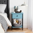 thumbnail image 2 of Nightstand,Modern Bedside End Table, Night Stand with Drawer and Storage Shelf for Living Room Bedroom, Industrial Metal Frame, 2 of 7