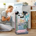 thumbnail image 5 of Yayeee Freestanding Laundry Hamper with Handle Collapsible Large Storage Basket for Clothes, Green Window Sea, 5 of 7