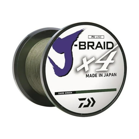UPC: 0043178146811 | Daiwa J-Braid X4 300 Yard Spool 6LB Test  Dark Green