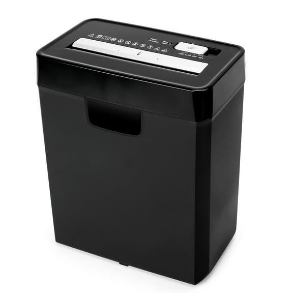 Heavy Duty Office Shredder 6 Sheet Cut Paper and Credit Card Shredder for Home Office with 4.8-Gallon Black