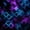 Purple Blue Black, variant on Castle Fairy Abstract Neon Block Twin Quilt Set 2 Pieces,Minimalism Futuristic Cubes Twin Coverlet Set,Green Blue Black,1 Bedspread and 1 Pillowcase