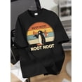 thumbnail image 2 of Big Boys Summer T-shirt Retro Penguin Print Short Sleeve Graphics Tee Black 9, 2 of 6
