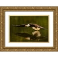 thumbnail image 1 of Breau, Susan 18x13 Gold Ornate Wood Framed with Double Matting Museum Art Print Titled - The Reflective Pond, 1 of 4