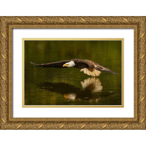 Breau, Susan 18x13 Gold Ornate Wood Framed with Double Matting Museum Art Print Titled - The Reflective Pond