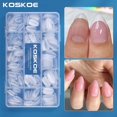 thumbnail image 4 of 300 Unids/Caja Gel Suave Mate Puntas Cortas Uñas Postizas Cubierta Completa Herramienta De Arte De, 4 of 4