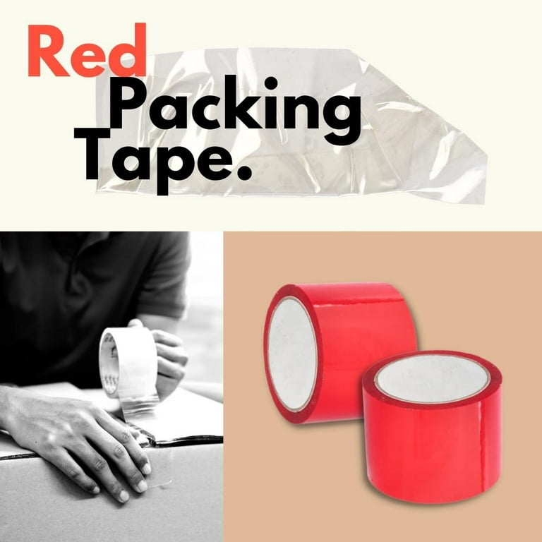 912 Rolls Red Color Carton Box Sealing Packaging Packing Tape 2 Mil Thick 3 inch x 55 Yards, Size: 3 x 55
