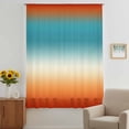 thumbnail image 3 of Teal Burnt Orange Ombre Sheer Curtains 45 Inches Long, Contemporary Gradient Abstract Art Light Filering Curtains, Breathable Simi Curtain Privacy Drapes for Kitchen Bathroom Small Window Treatment, 3 of 8