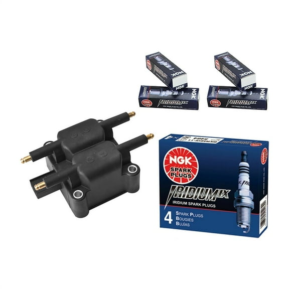 Set of 1 ISA Ignition Coil & 4 Iridium Spark Plug for 2003-2009 Chrysler PT Cruiser 2003-2005 Dodge Neon l4 2.4L Replacement For UF183,UF189,UF403,UF410,2314