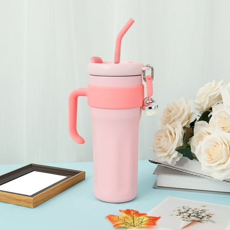 

Ikoopy Stainless Steel Insulated Cup with Reusable Straw and Handle 1250ml Leakproof Double Wall Insulated Coffee Tumbler Portable Coffee Mug for Office Gym