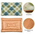 thumbnail image 2 of Cozy Mat Pet Bed Indoor Outdoor Warm Soft For Cat Dog Puppy(S/M) Green&beige Tartan Pattern, 2 of 6
