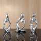 thumbnail image 2 of Estatua decorativa BMLCGJ Thinker de resina dorada de 12 cm, 2 of 7