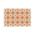 thumbnail image 7 of DouZhe Polyester Placemats Set of 4, Romantic Brown Hearts Checkered Pattern Heat Resistant Place Mats for Dining Table, 12" x 18", 7 of 7