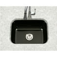 thumbnail image 2 of Houzer Porcela 23 in Black Porcelain Enamel Steel Undermount Single Bowl Kitchen Sink - PCS-2500 BL, 2 of 7