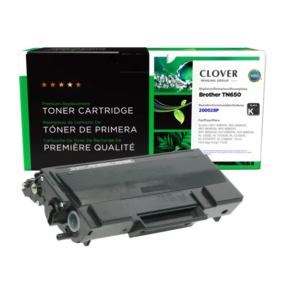 Remanufactured Clover Imaging High Yield Toner Cartridge compatible with Brother TN650