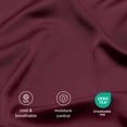 thumbnail image 4 of Bare Home Bamboo Sheet Set - Made from Rayon Fibers - Deep Pockets - 3 Piece - Twin XL, Burgundy, 4 of 10