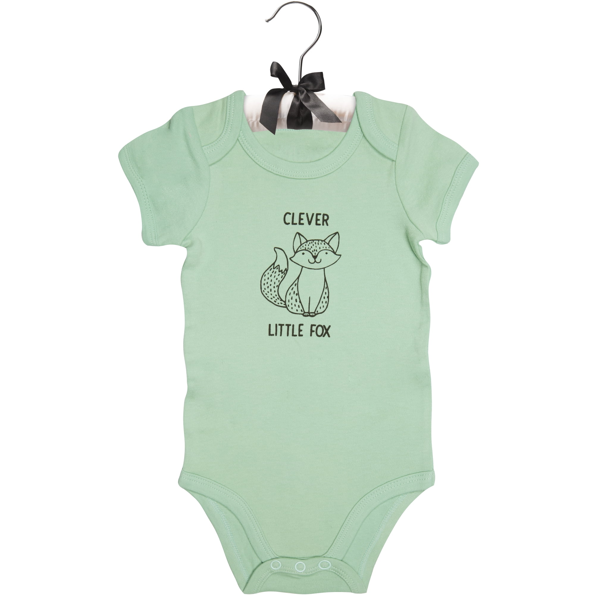 Pavilion Gift Company - Fox - 12-24 Months Green Onesie