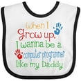 thumbnail image 3 of Inktastic Computer Programmer Like Daddy Boys or Girls Baby Bib, 3 of 4