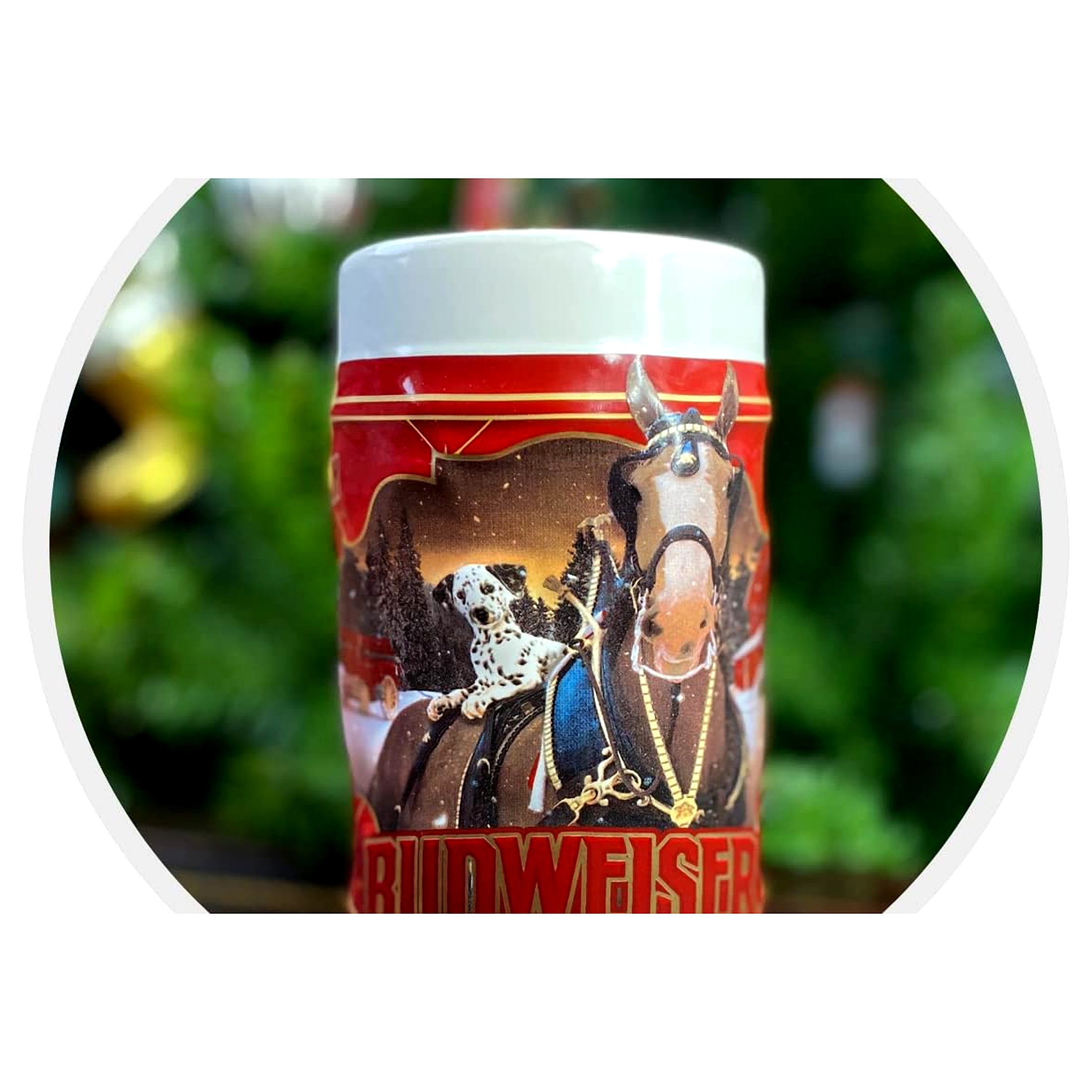 Budweiser 90th Anniversary #44 Clydesdale Stein - Ceramic Beer Mug