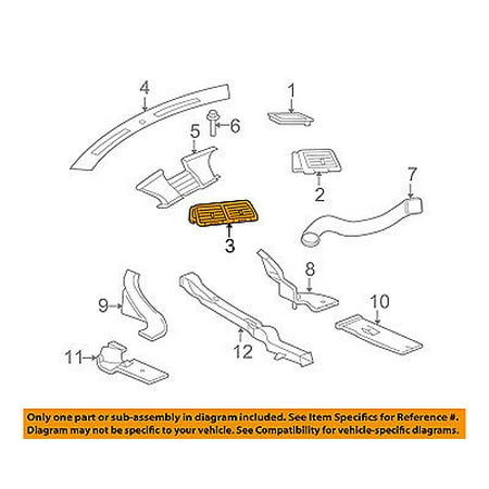 Dodge CHRYSLER OEM Dash Air Vent-AC A/C Heater Duct Outlet Louvre 1QL37XDVAA