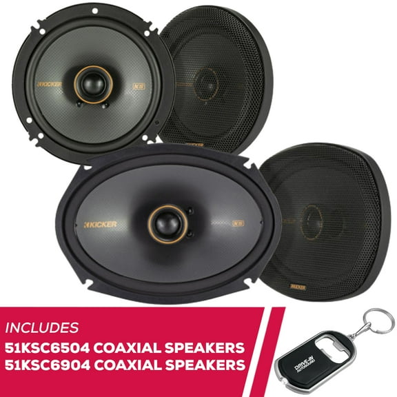 New Kicker 4 Ohms 51KSC6504 6.5" Coaxial Speakers & 51KSC6904 6x9" Coaxial Speakers