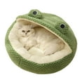 thumbnail image 2 of Pet Supplies Cat Bed Semi Closed Shape for Indoor Cats and Small Animals Washable Cozy Furniture, 2 of 9