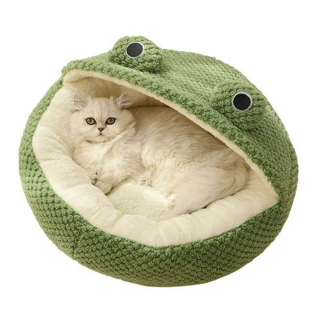 Lit pour Chat d'Intérieur Semi-Fermé Mignon en Forme de Plu pour Chien, Lavable, Cachette pour Chat, Cabane pour Lapin, Lits et Meubles pour Chat, Fournitures pour Chien Près de chez Moi