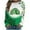 Green, variant on Saint Patricks Day Shirt Women's Round Neck St. Patrick's Day Printed Long Sleeved Top Sweatshirts Saint Patrick Shirt