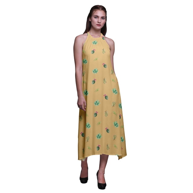 Bimba Quitte Vacances d'Été Partie Licou Beachwear Femmes BacklessDress-X-Large