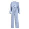 thumbnail image 4 of NMMUED Sweat Set Travel Set Womens Clothing Sweatpants Set for Women Track Suits for Women Set Athleisure Sets Women, Light Blue S, 4 of 4