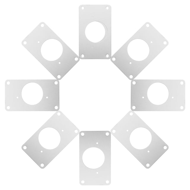 OUNONA 8Ud Plato Reparador De Bisagra Para Puertas De Acero Inoxidable Duradero Para Gabinetes