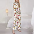 thumbnail image 3 of Goofa Fast Food Printed Women’s 2 Piece Pajama Set Super,Pajamas Women's Long Sleeve Sleepwear Soft Button Down Loungewear Pjs Lounge Set Nightwear-Medium, 3 of 9