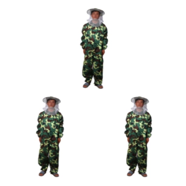 Toystoory Traje de apicultura ligero y duradero, chaqueta ventilada para cualquier apicultor, equipo esencial para apicultor, camuflaje verde XL Type1 NO1