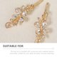 thumbnail image 3 of Greenadscape 2Ud Fashionable Golden Crystal Hair Clips Floral Design for Thick Hair and Special Occasions, 3 of 8